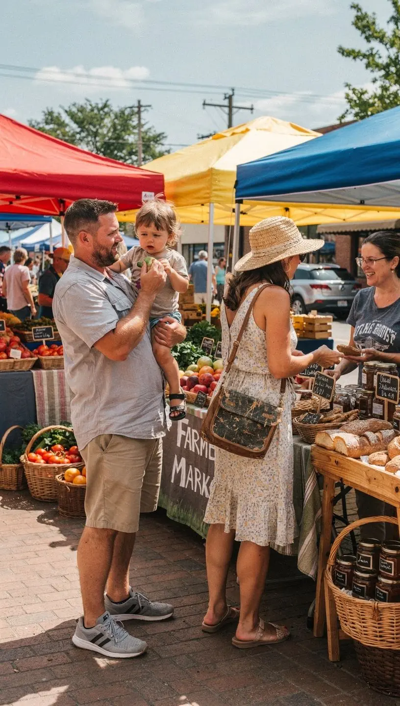 Widok na biuro nieruchomości z uśmiechniętym agentem gotowym do pomocy.