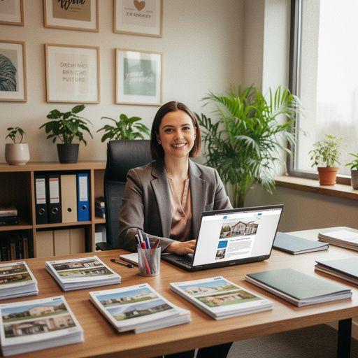 Osoba przeglądająca dokumenty dotyczące zakupu domu w nowym stanie.